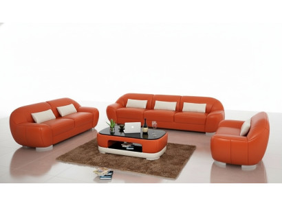 Skórzana sofa kanapa Żywy krajobraz Narożnikowa kanapa Narożnik Ustawić sofę o nowoczesnym designie