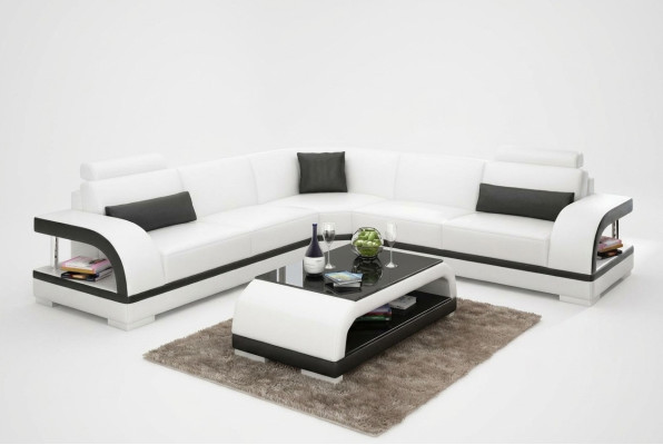 Skórzana sofa kanapa Żywy krajobraz Narożnik kanapa Narożnik Ustaw Design Modern Sofa G8011B