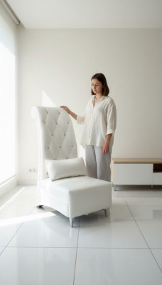 Designerska Sofa Fotel Krzesło Klub VIP Throne Lounge z Poduszkami Kryształowymi Nowość