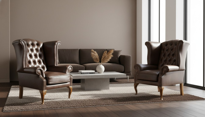 Fotel Chesterfield Queen w stylu antycznym kanapa tapicerowana meble do telewizora nowe.