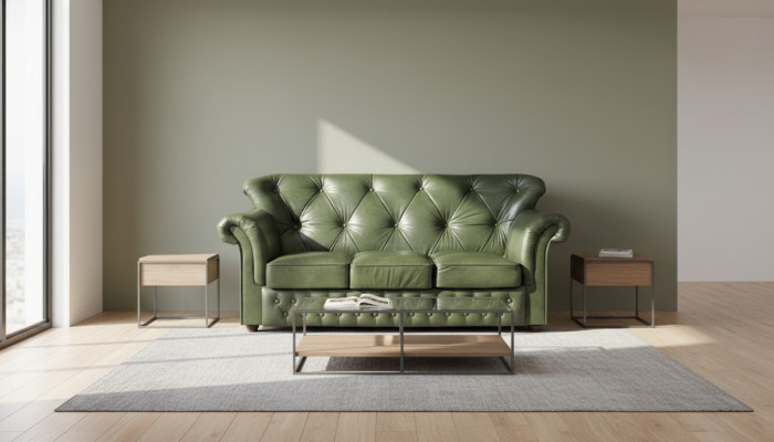 Chesterfield Meble Sofa XXL Zestawy do miejsc siedzących Sofa Chesterfield Leder Tekstylia Tkaniny Nowe