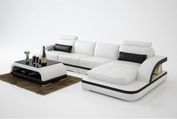 Skórzana sofa kanapa Żywy krajobraz Narożnik kanapa Narożnik Ustaw Design Modern Sofa G8011C