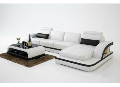 Skórzana sofa kanapa Żywy krajobraz Narożnik kanapa Narożnik Ustaw Design Modern Sofa G8011C
