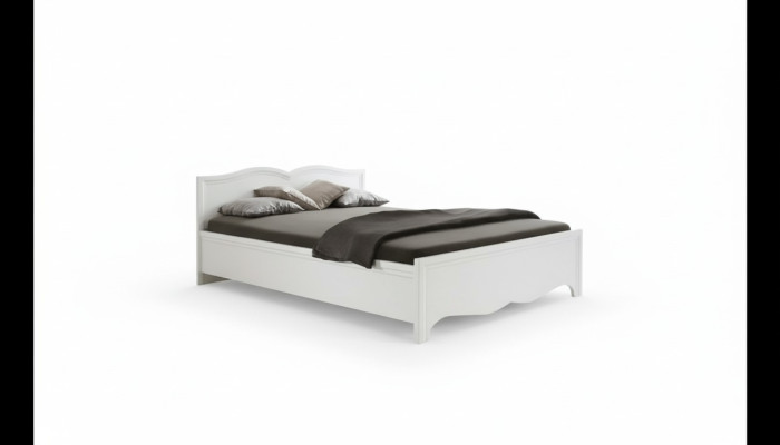 Podwójne łóżko Milano Classic Łóżko łóżka Marriage Sypialnia Drewno Designer New MI-2