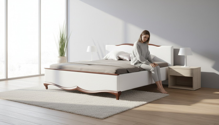 Chesterfield Łóżko Włókiennicze Materiał łóżka Małżeństwo Małżeństwo Podwójne łóżko Podkładka Sypialnia