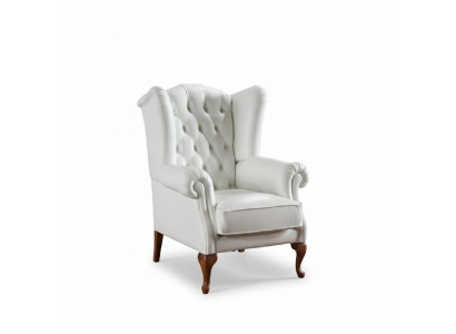 Chesterfield Fotel Pełna skóra Classic TV Fotel Ears Fotel CL-FOTEL