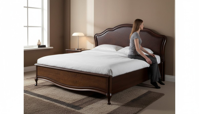 Łóżko małżeńskie Chippendale Podwójne łóżko king-size kolonialne Sypialnia model V-P-N