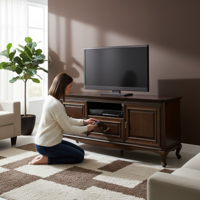 Stylowy telewizor Stojak: eleganckie rozwiązanie do nowoczesnego wnętrza