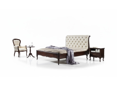 Chesterfield Łóżko Podwójne łóżko Oryginalna Skóra Podkładka łóżka z Swarovski możliwa