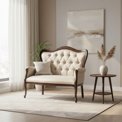 Sofa Chippendale Kanapa Ławka Tapicerowana Ławka Kanapa 3-osobowa Ławka Sofa Kanapa Model W-2