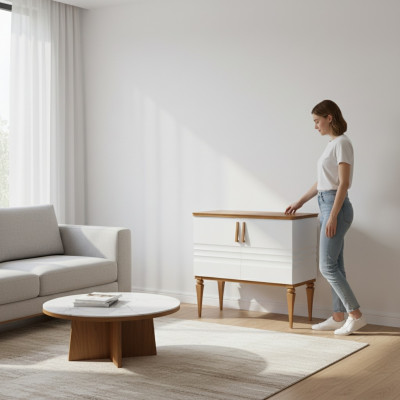 Klasyczna designerska komoda Kredens Komody Szafa drewniana komoda TO-K2