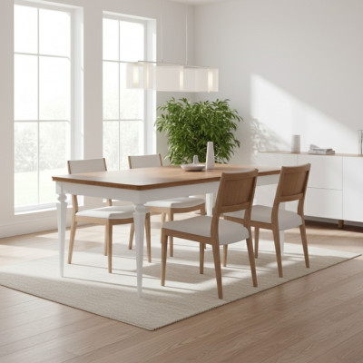 Duży Stół obiadowy drewniany Stół konferencyjny rozkładany 220cm model TO-S1
