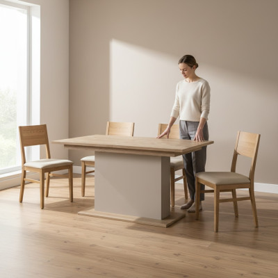 Duży stół obiadowy drewniany Stół konferencyjny rozkładany 200cm model CM-S1