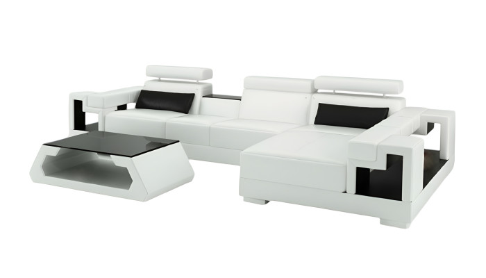 Żywy krajobraz Narożnikowa kanapa Skórzana sofa Sofa Kanapa Podkładka Siedziba Narożnik Ustawić Nowy 2710B