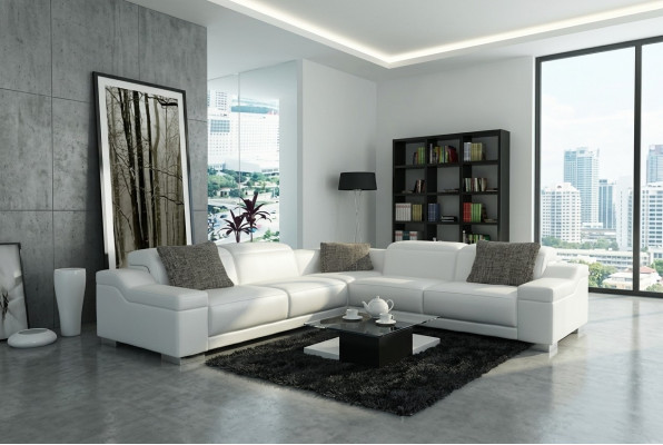Żywy krajobraz Podkładka Narożnik Narożnik Sofa Siedziba Couch Ustaw Landscape Skóra 2711D