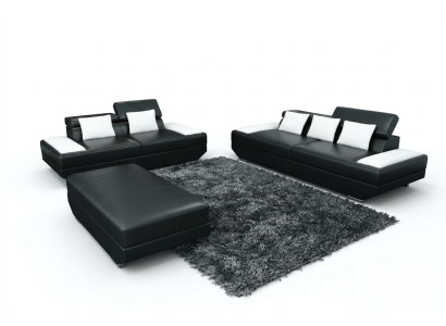 Zestaw sofowy skórzana sofa 3+2 Podkładka Kanapa Zestaw Sof Ustawić Stołek Sofy - 2719A