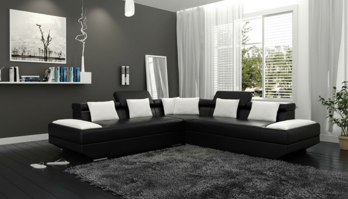 Żywy krajobraz Podkładka Narożnik Narożnik Sofa Couch Ustaw Landscape Skóra Nowy - 2719B