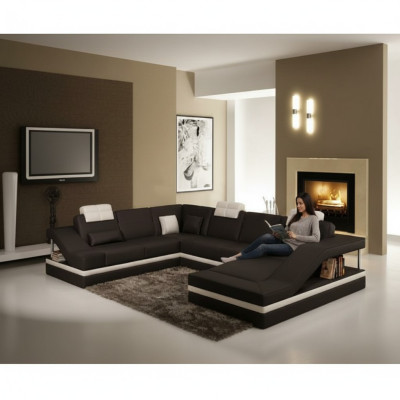 Żywy krajobraz Narożnikowa kanapa Skórzana sofa Sofa Kanapa Podkładka Siedziba Narożnik Ustawić
