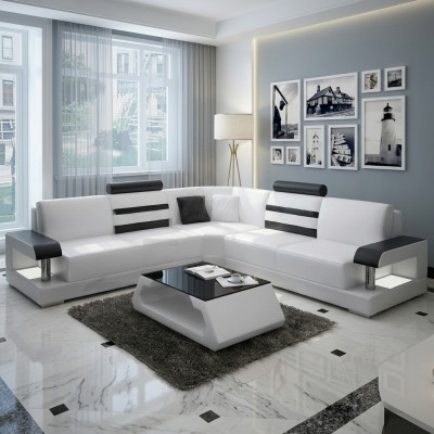 Żywy krajobraz Podkładka Narożnik Narożnik Sofa Couch Ustaw Landscape Skóra Nowy - 2723B