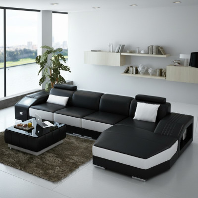 Żywy krajobraz Podkładka Narożnik Narożnik Sofa Kanapa Ustaw Landscape Skóra Nowy / 2724B