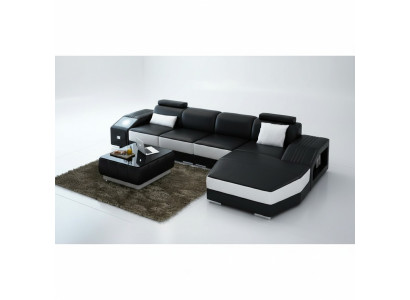 Żywy krajobraz Podkładka Narożnik Narożnik Sofa Kanapa Ustaw Landscape Skóra Nowy / 2724B
