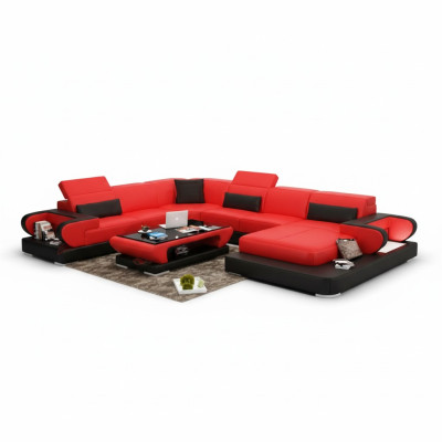 Skórzana sofa Podkładka Siedziba Couch Ustawić Narożnikowa kanapa Sofa Couch Żywy krajobraz Detmold