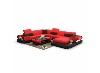 Skórzana sofa Podkładka Siedziba Couch Ustawić Narożnikowa kanapa Sofa Couch Żywy krajobraz Detmold