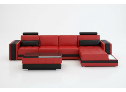 Narożnikowa kanapa skórzana kanapa duża XXL w kształcie litery U Żywy krajobraz Sofa Kanapa Ustawić Nowość H2211B