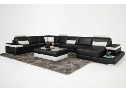 Designerska skórzana sofa XXL „Premium Comfort” z wysokiej jakości sztucznej skóry
