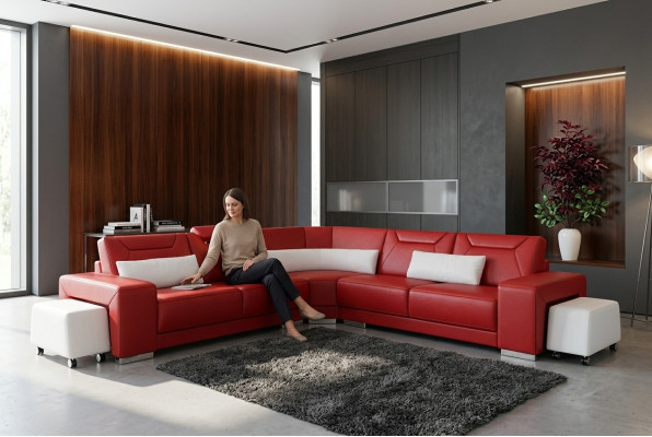Żywy krajobraz Podkładka Narożnik Narożnik Sofa Kanapa Ustawić Krajobraz Skóra Siedziba PH739