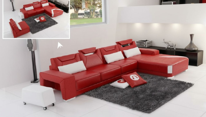 Żywy krajobraz Podkładka Narożnik Narożnik Sofa Kanapa Ustawić Krajobraz Skóra PH739B Nowość
