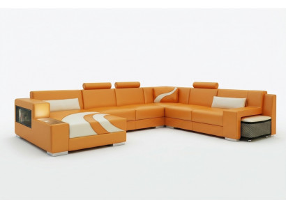 Żywy krajobraz Couch Podkładka Narożnik Ustawić Designerska Sofa Skórzana Duża Sofa Nowość V015A
