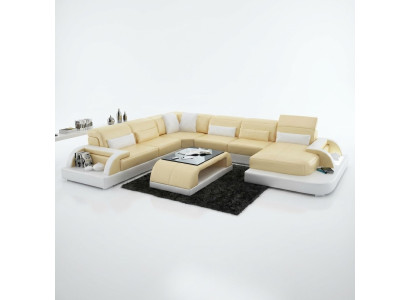 Żywy krajobraz Couch Podkładka Narożnik Ustawić Designerska Sofa Skórzana Duża Sofa Kanapy