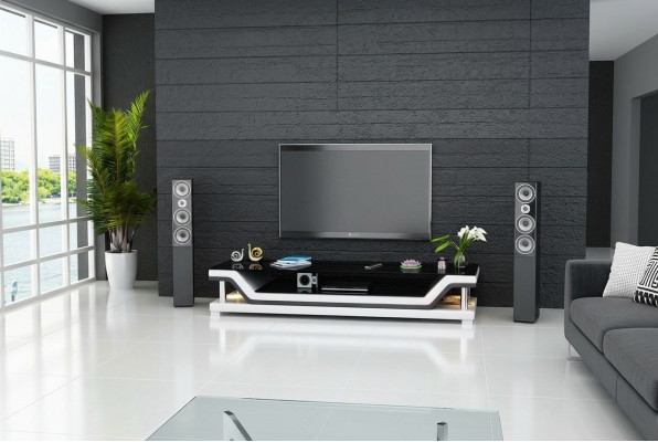 Kredens RTV Skóra Szkło Tabela Szafa Telewizyjna Tabela Designer 3009