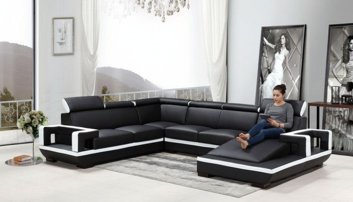 Żywy krajobraz Couch Podkładka Narożnik Ustawić Designerska Sofa Skórzana Duża Sofa Nowość 5102