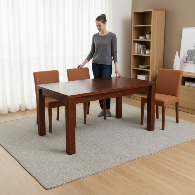 Tabela Stół obiadowy drewniany stół XXL Stół konferencyjny 70X120cm Rozkładany 120X160cm