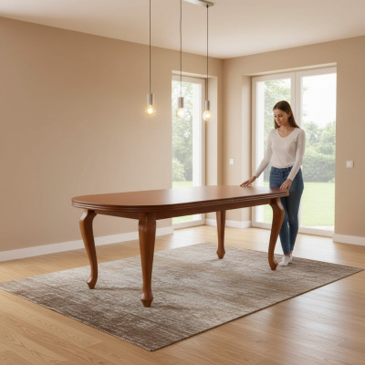 Tabela Stół obiadowy drewniany stół XXL Stół konferencyjny 100X250cm Rozkładany 250X350cm