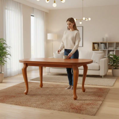 Tabela Stół obiadowy drewniany stół XXL Stół konferencyjny 100x200cm Rozkładany 200x300cm