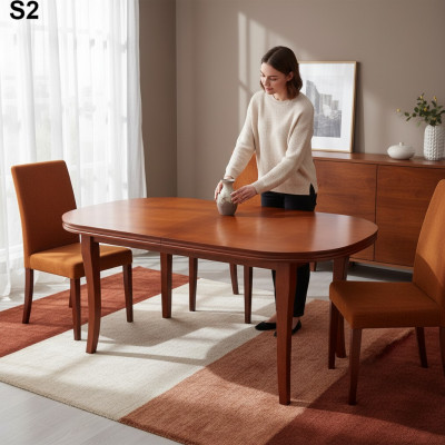 Tabela Stół obiadowy drewniany stół XXL Stół konferencyjny S2 80X140cm Rozkładany 80X180cm