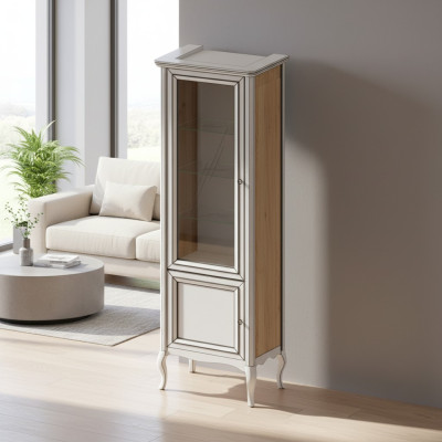 Szafa Oryginalne Drewno Solidne drewno Klasyczna witryna Gablota model PR-W 1-2