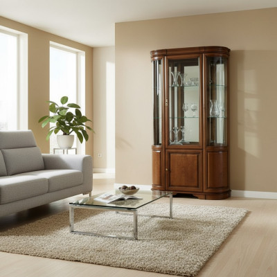 Klasyczna witryna Gablota Rustic Szafa szklana witryna MODEL Z-W1
