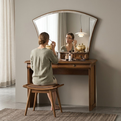 Klasyczna konsola lusterko do makijażu Toaletka toaletka wiejski model N-LT