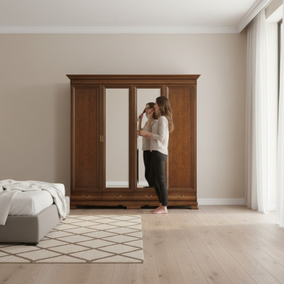 Klasyczna drewniana szafka wisząca Szafki Szafa Szafa