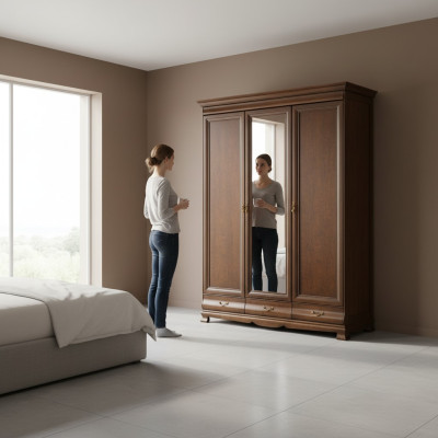 Klasyczna Szafka Szafka Szafka drewniana Szafa - Model N-3D
