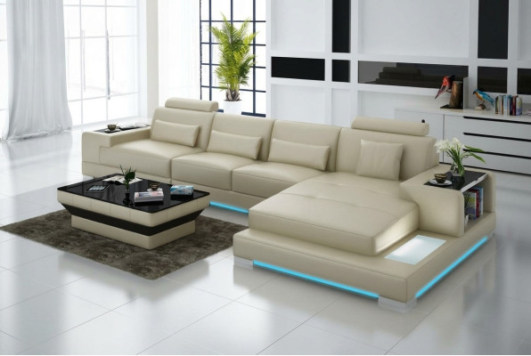 Skórzana sofa kanapa Żywy krajobraz Narożnikowa kanapa Narożnik Modern Sofa Design Ustawić