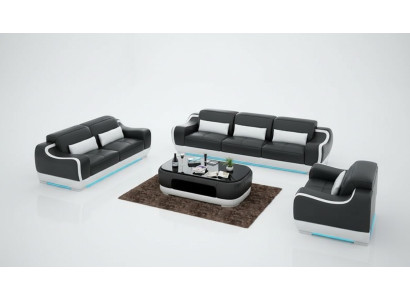 Sofa skórzana Kanapa Żywy krajobraz 3+2+1 miejsce siedzące Ustawić Sofa Zestaw sofowy G8025D