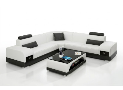 Skórzana sofa kanapa Żywy krajobraz Narożnikowa kanapa Narożnik sofa nowoczesny design Ustawić
