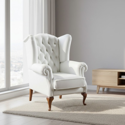 Chesterfield EarsFotel Fotel Podkładka TV Kanapa Biurowa Oryginalna Skóra CL-F3