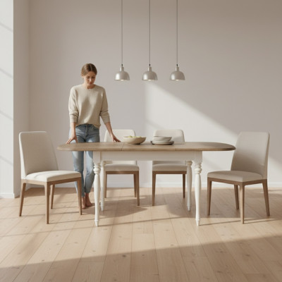 Duży Stół obiadowy drewniany Stół konferencyjny rozkładany 190cm model FL-S2