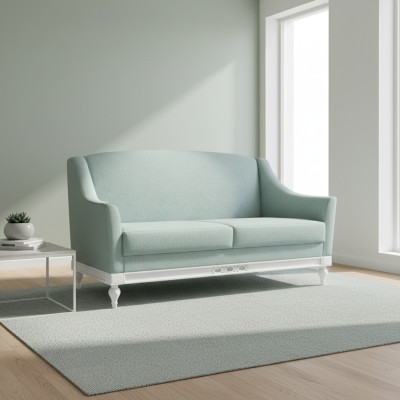 Sofa Chippendale 2 miejsce siedzące sofa materiałowa z Drewno designerskie Ustawić FL-2Siz